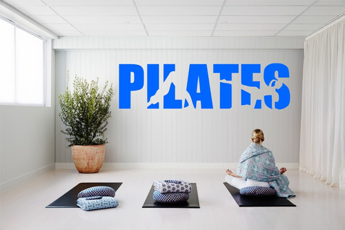 Adesivo Parede Pilates Zen Decoração Spa Vitrine Md1 T2