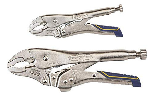 Vise-grip Locking Pliers Combo Pack, Curved Jaw, 7-inch...