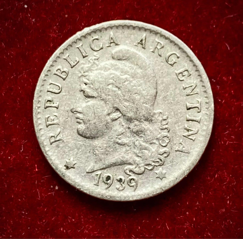 Moneda 5 Centavos Argentina 1939 Cuproniquel