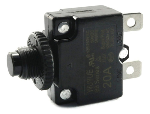 Power World Breaker Interruptor Protector Termico D Boton Reset 20 Va Amp