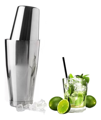 Coqueteleira Boston Profissional Aço Inox Bebida Drink 750ml