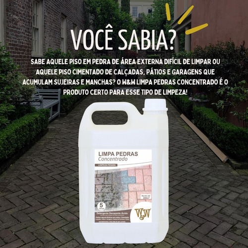 O Melhor Limpa Pedras Concentrado 5l Remove Encardido Fácil