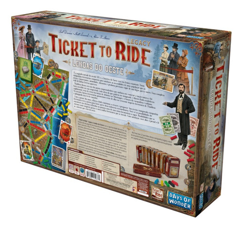 Ticket To Ride Legacy Lendas Do Oeste Jogo De Tabuleiro