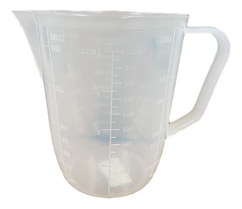 Imagen 4 de 5 de Jarra Medidora Plastica Flexible Traslucida 1 Litro