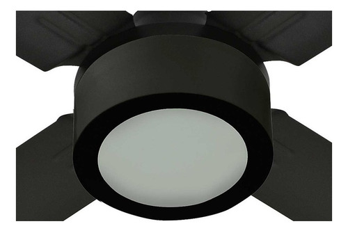 Imagen 3 de 9 de Ventilador de techo Protalia 3418 negro con 4 palas de metal 220 V
