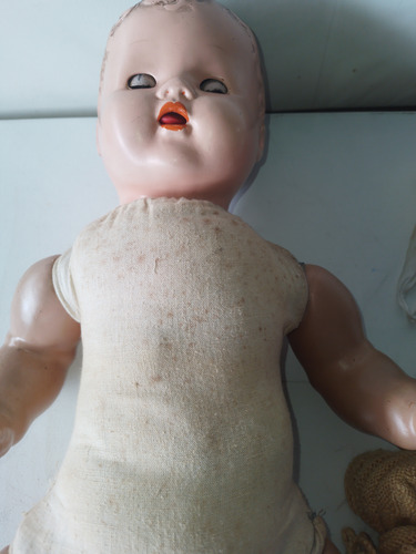 Muñeca Antigua(1940 Apr) Marca B ,43cm Altura,de Coleccion! (Usado)