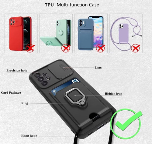 Funda Para Realme C67 4g Cámara Soporte Carcasa+correa+ Mica