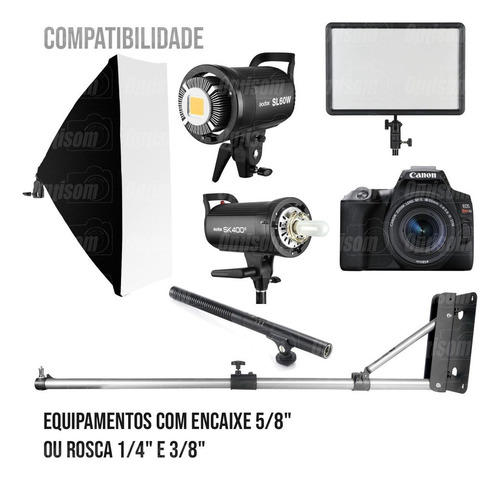 Soft Box 50x70 Bocal 4 Lampadas Greika Com Suporte Teto