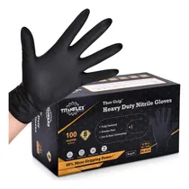 Comprar Guantes Industriales Nitrilo Negro Resistentes Diamante 8 Mi