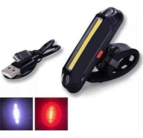 Luz Led Bicicleta Delantera - Trasera Usb 100 Lumens. Evato