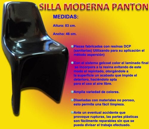 Imagen 2 de 4 de Silla Panton Fibra De Vidrio