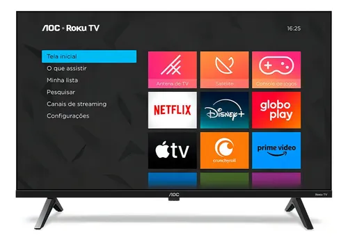 Smart TV AOC 40" 40S5045/78G Roku TV DLED Full HD