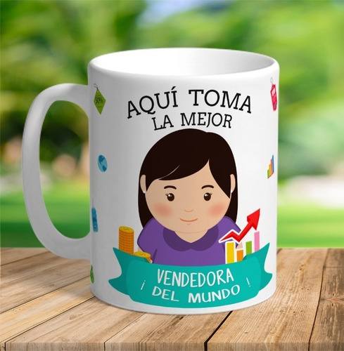 Taza Vendedora Personalizada Con Tu Nombre