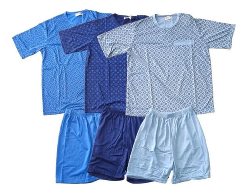 Pijama Hombre Verano Algodón Short Y Polera 