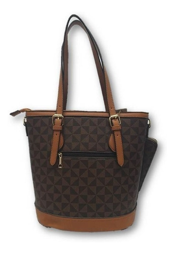 Imagen 2 de 5 de Bolsa De Dama Con Cartera Diseño De Cuadros Vel5pt50