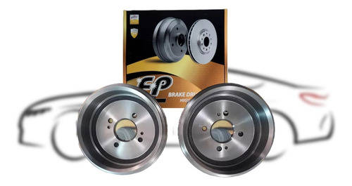 Kit 2 Tambor Trasero Versa Il 2020-2021 Kicks 2017-2021 1.6
