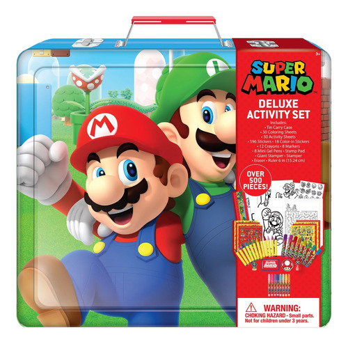 Estuche De Crayolas De Lujo Metálico Super Mario Bros