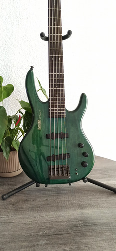 Bajo Eléctrico Hohner B Bass V Cuerdas Activo/pasivo Diestro Verde 5