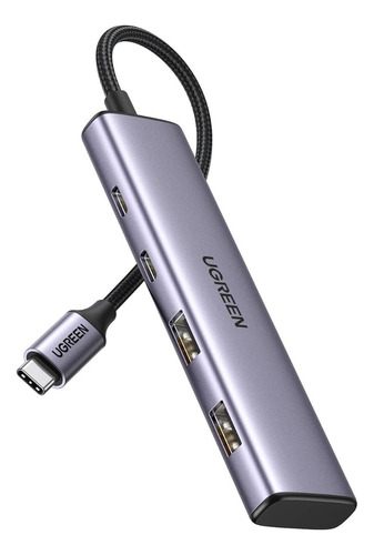Hub Usb-c 4 En 1 Cm473 Ugreen 2 Usb-a 3.0 Y 2 Usb-c 5gbps