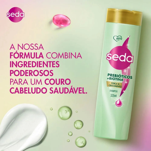 Shampoo Seda Força E Crescimento Prebióticos + Biotina 325ml