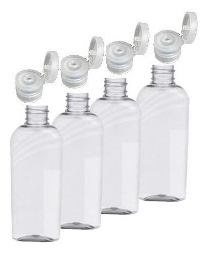Botella Pet 60 Ml Envase Plastico Oval Tapa Flip Top 240 Pz