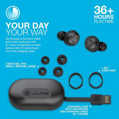 Jlab Jbuds Air Pro True Wireless Earbuds, Negro, Bluetooth M