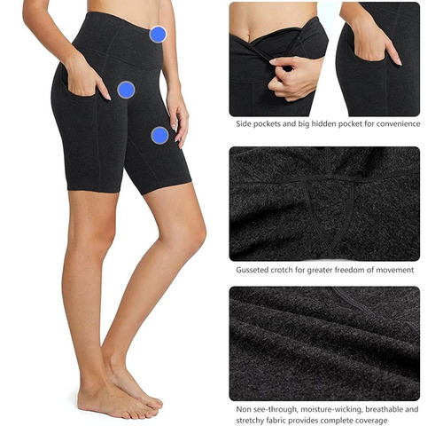 Baleaf Pantalones Cortos De Ciclismo De Cintura Alta Para Mu