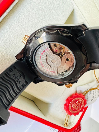 Reloj Pulsera Omega Seamaster Co-axial Caucho Negro Cobre Negro (Usado)