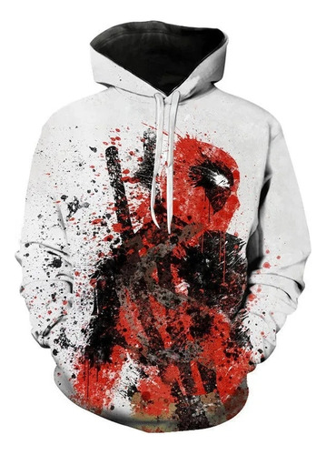 Sudadera De Manga Larga Con Estampado 3d De Deadpool