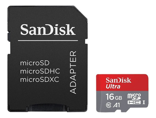 Tarjeta Micro Sdhc 16gb Sandisk Ultra Uhs-i, C10, A1, 98mb/s