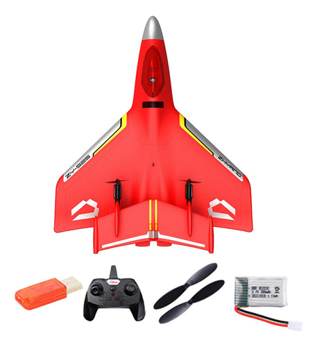 Hobby Rc Avión, Avión Rc De Espuma Con Luces Led, Rojo