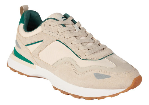 Tenis Casuales Flexi De Hombre Estilo 420702 Color Beige