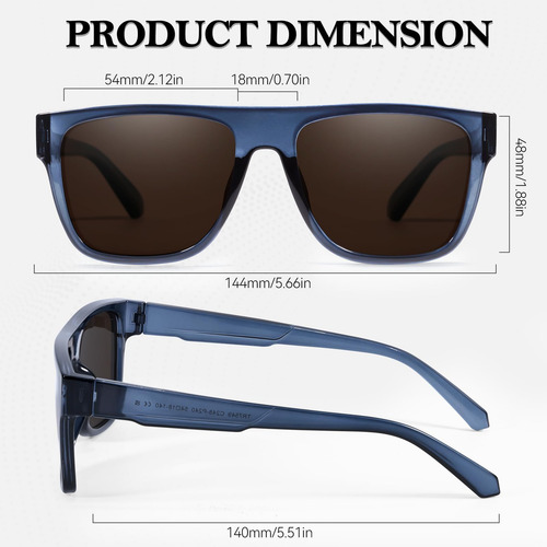 Higlass Gafas De Sol Polarizadas Para Hombres Gafas Cuadrada