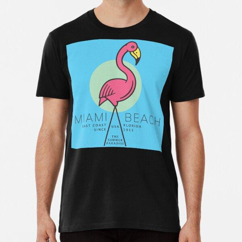 Remera Costa Este De Miami Beach Florida Algodon Premium