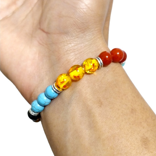 Pulseira Dos 7 Chakras Pedras Naturais Equilibrio Envio 24h