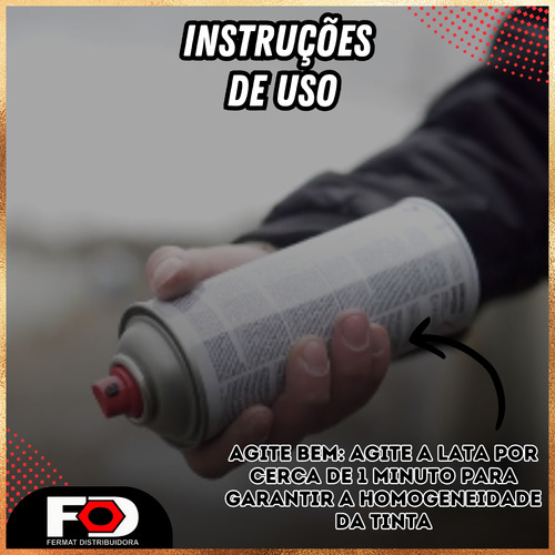 Kit 7 Tinta Spray Uso Geral 340ml Várias Cores Metal Mdf