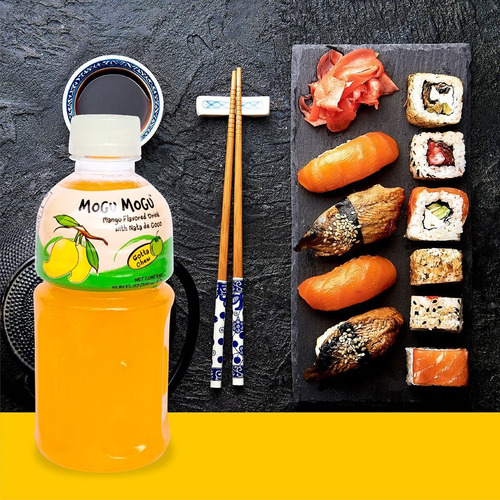 Imagen 6 de 6 de Caja Con 24pzs De Mogu Mogu De Mango Con Nata De Coco 320ml