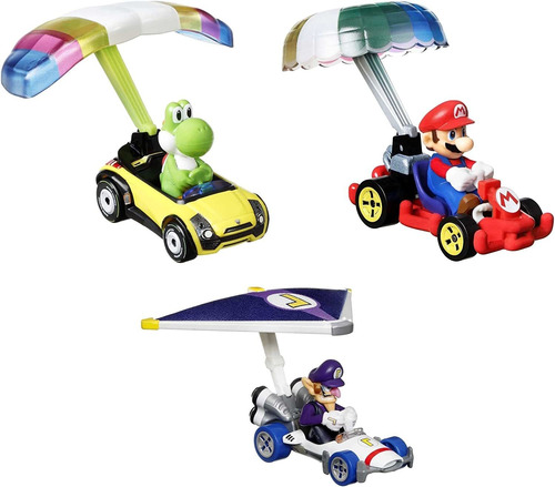 Kit De Coches Super Mario De Hot Wheels, 3 Coches, 3 Persona