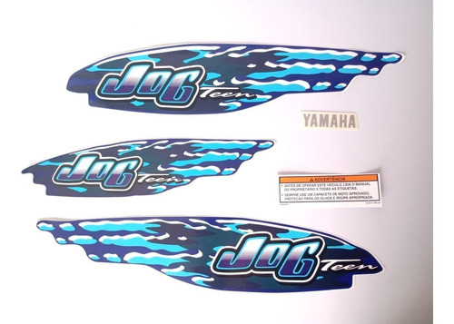 Jogo De Faixas Yamaha Jog 2000/2002 Azul Lbm