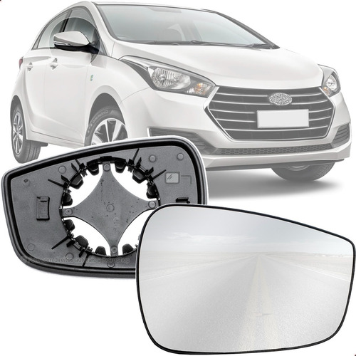 Lente Vidro Com Base Espelho Retrovisor De Hb20 2012 A 2019