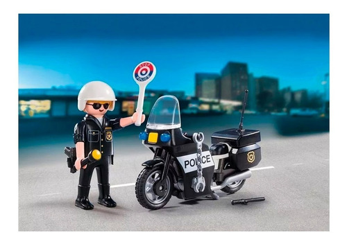 Imagen 4 de 6 de Playmobil City Action 5648 - Maletin Moto Policia - Intek