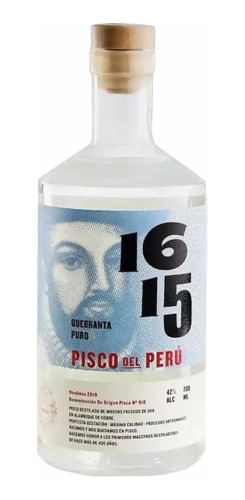 Pisco 1615 Quebranta Destilado 750 Ml Peruano