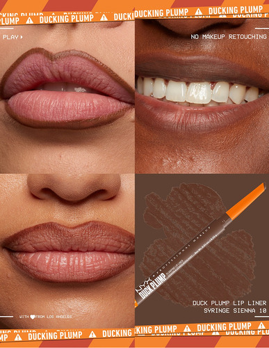 Delineador De Labios Duck Plump De Nyx Professional Makeup Syrnge Siena