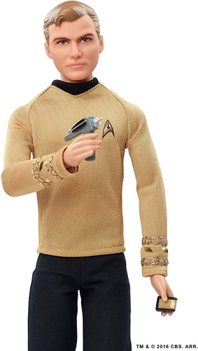 Boneco Barbie Star Trek Kirk Edição 50 Anos Articulado Top