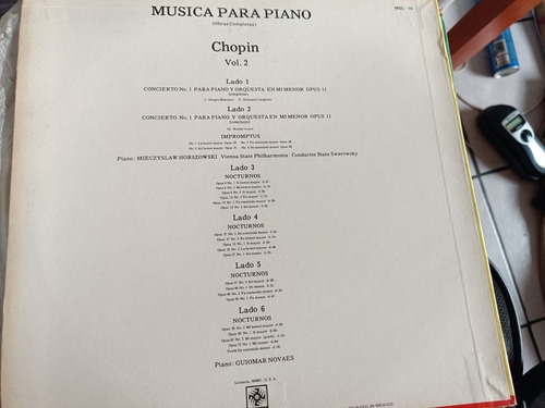 3 Discos Vinilo, Chopin Musica Para Piano Vol. 2 (Usado)