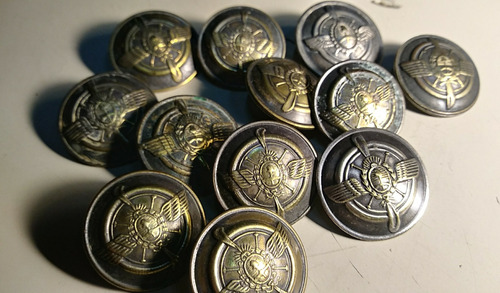 Botones De Fuerza Aérea. Bronce (Usado)