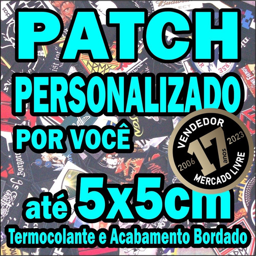 10 Patches Termocolante Personalizados 5x5cm