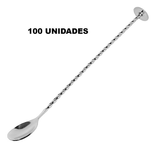 Colher Bailarina Em Inox Com Disco Na Ponta 100 Unidades