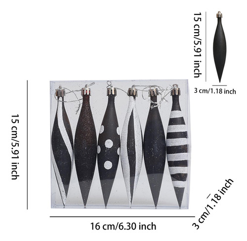 3 X 6x Conjunto De Enfeites Para Pendurar Em Árvore De