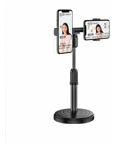 Soporte Celular Escritorio Ajustable 360° Para 2 Smartphones